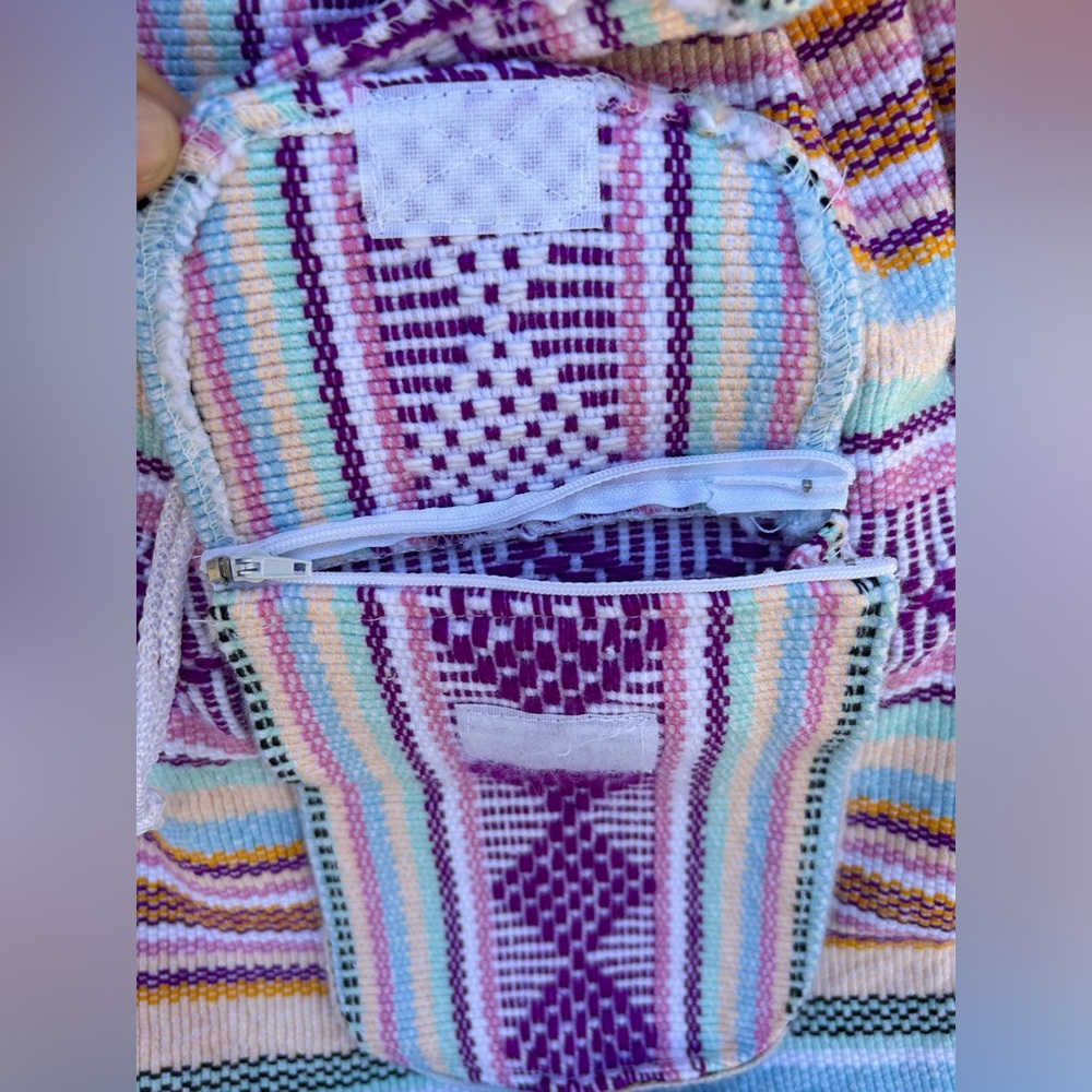 Drawstring/Toggle Woven Backpack - image 2